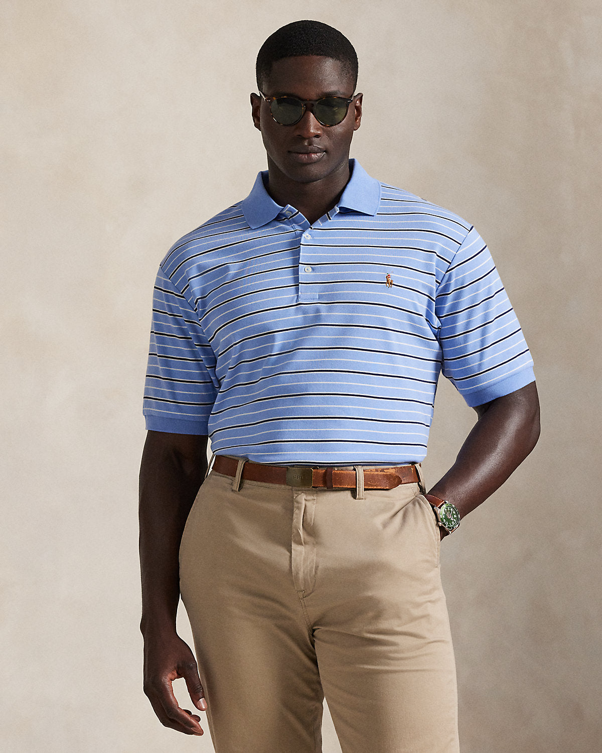 Striped Soft Cotton Polo Shirt