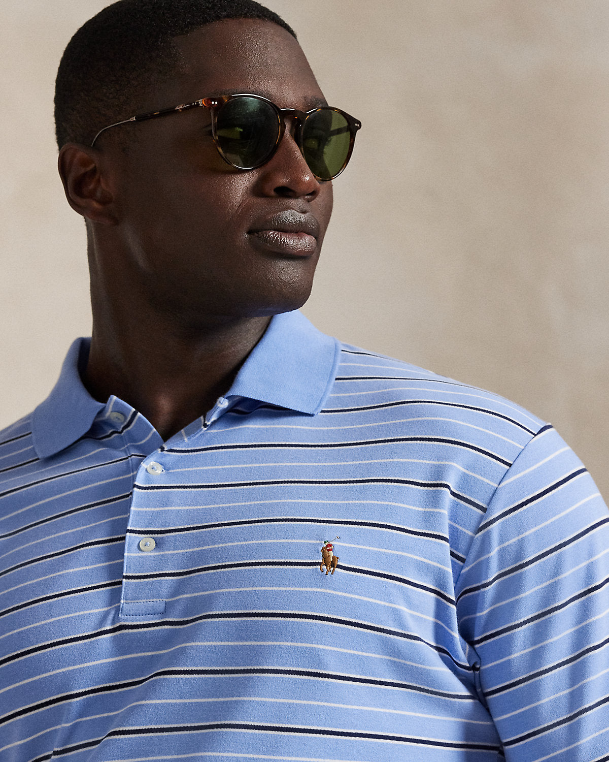 Striped Soft Cotton Polo Shirt