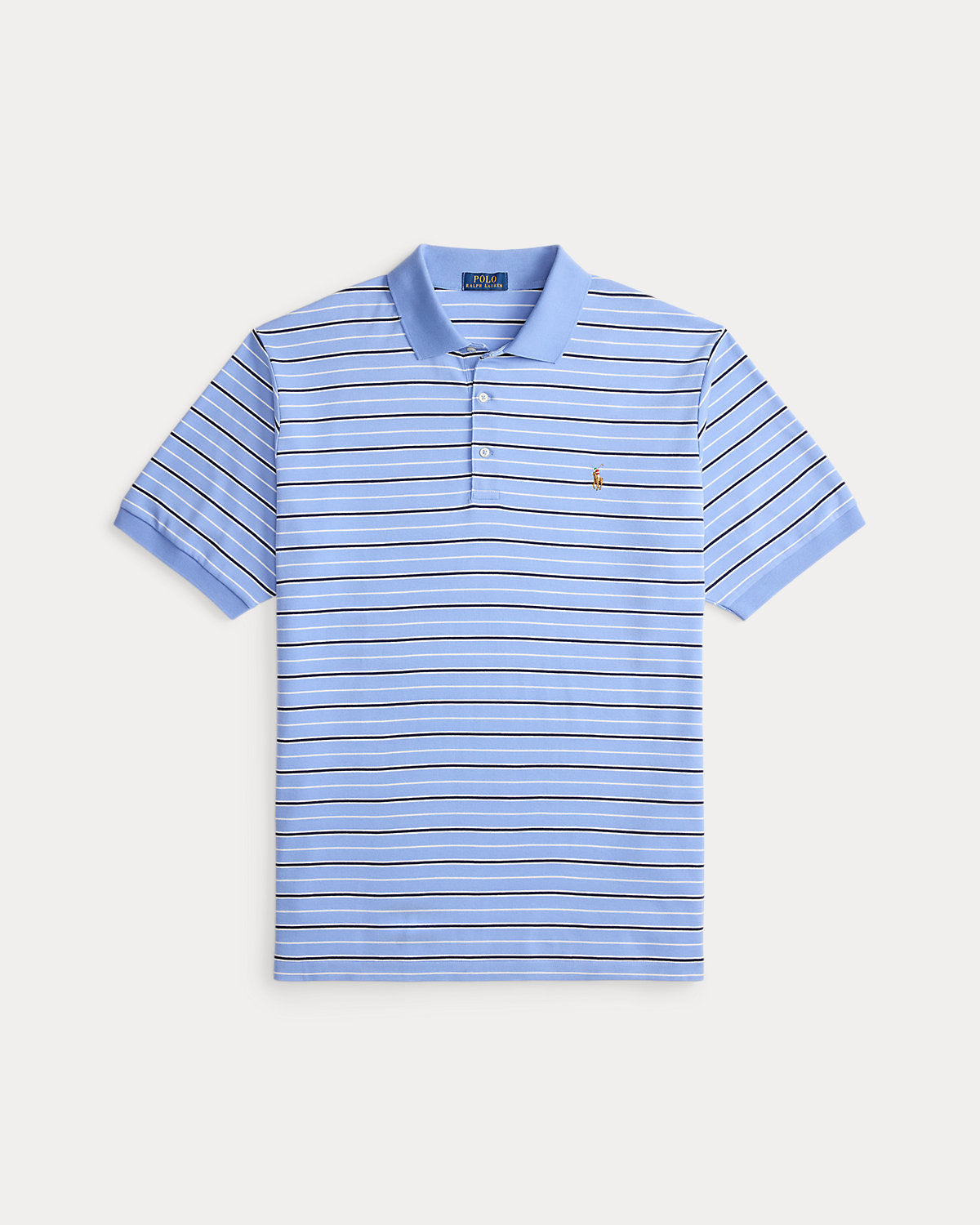Striped Soft Cotton Polo Shirt
