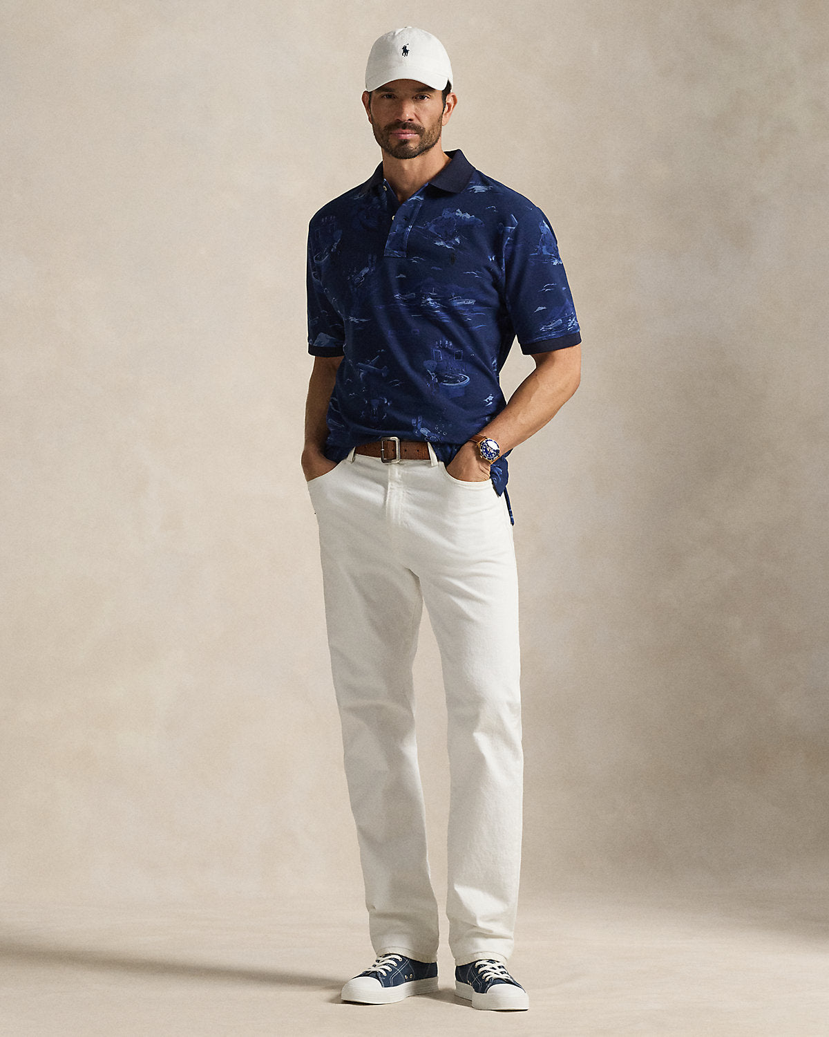 Bear Mesh Polo Shirt