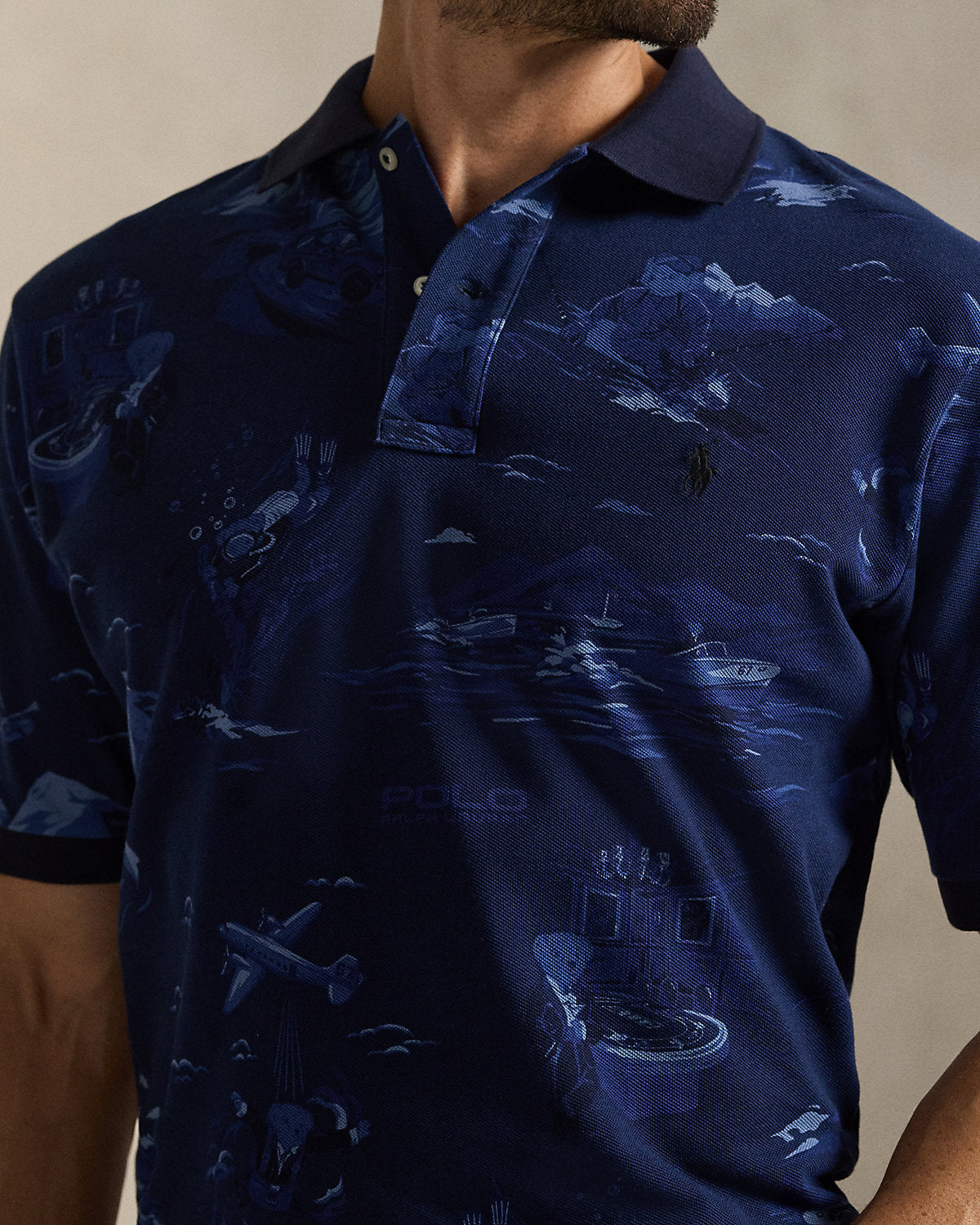 Bear Mesh Polo Shirt