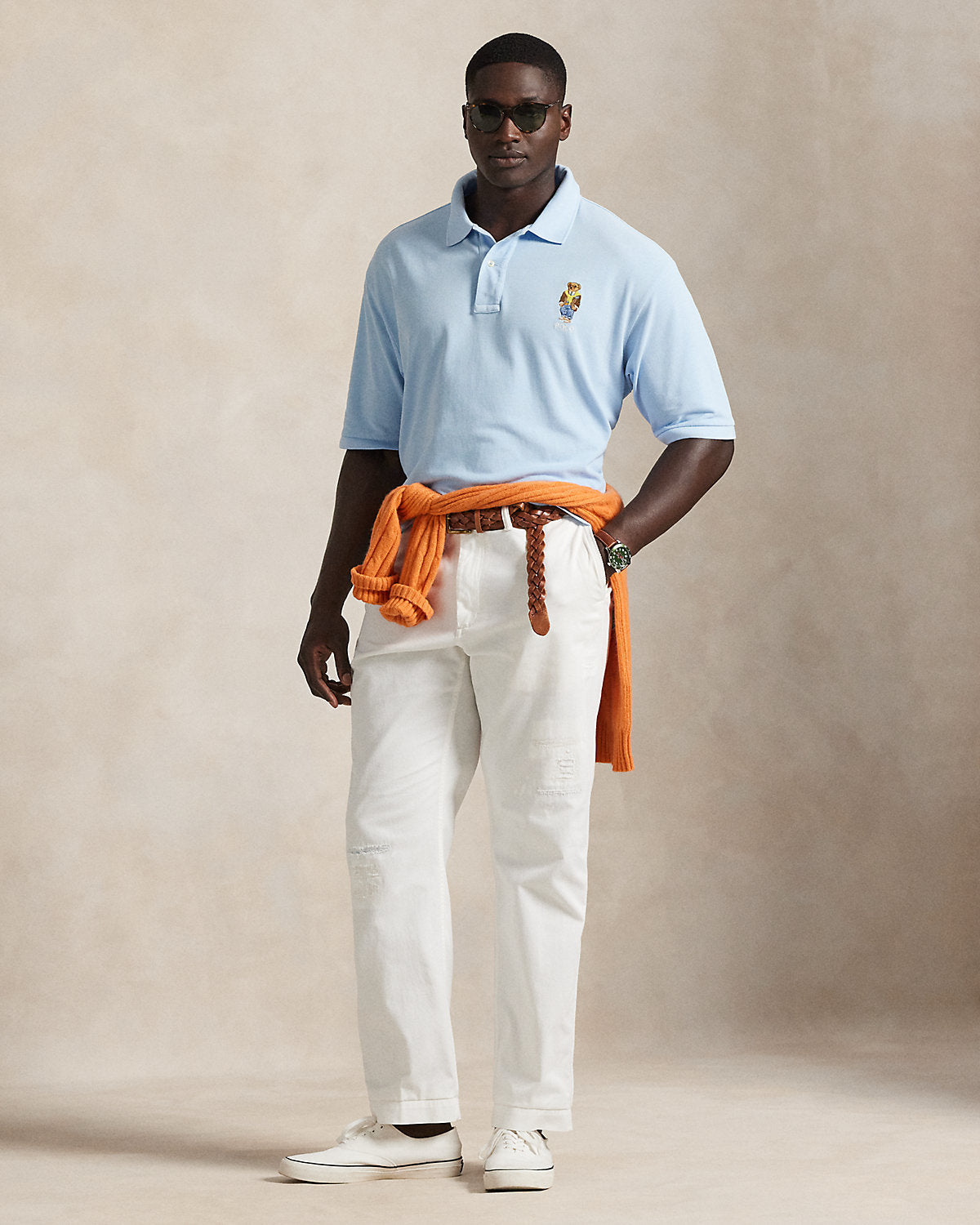 Bear Mesh Polo Shirt
