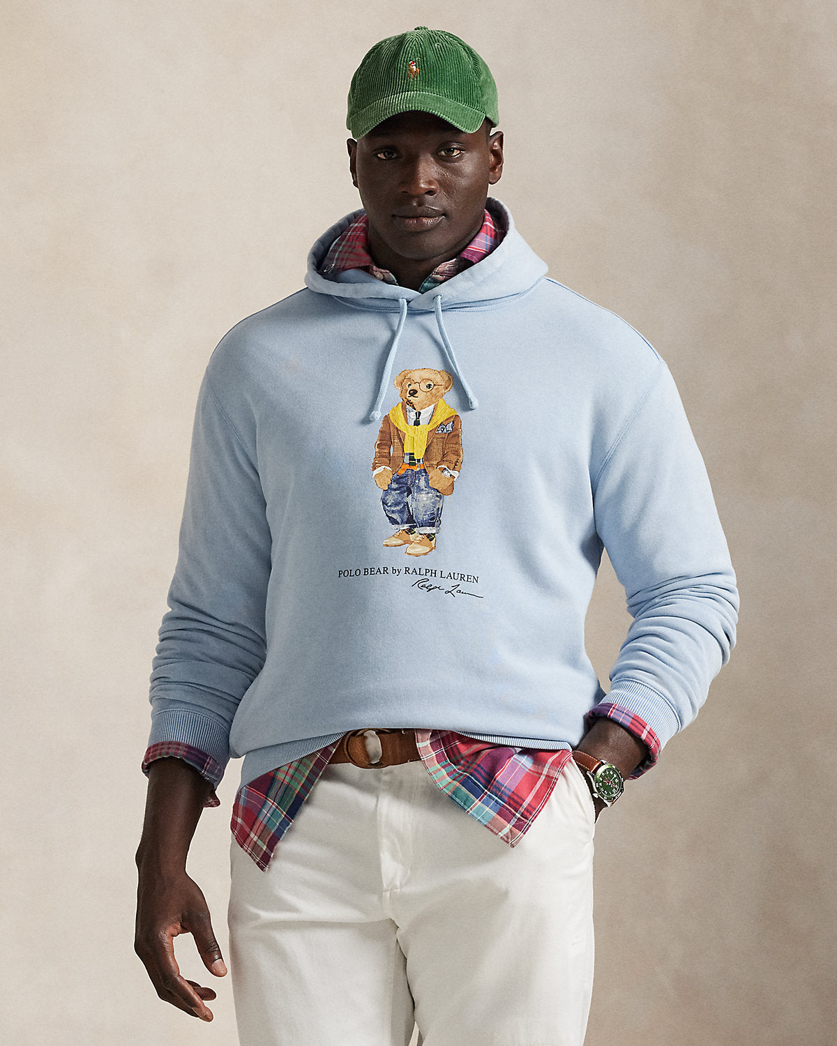 Bear Garment-Dyed Fleece Hoodie