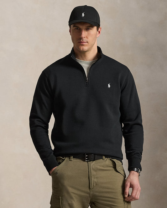 Double-Knit Quarter-Zip Pullover