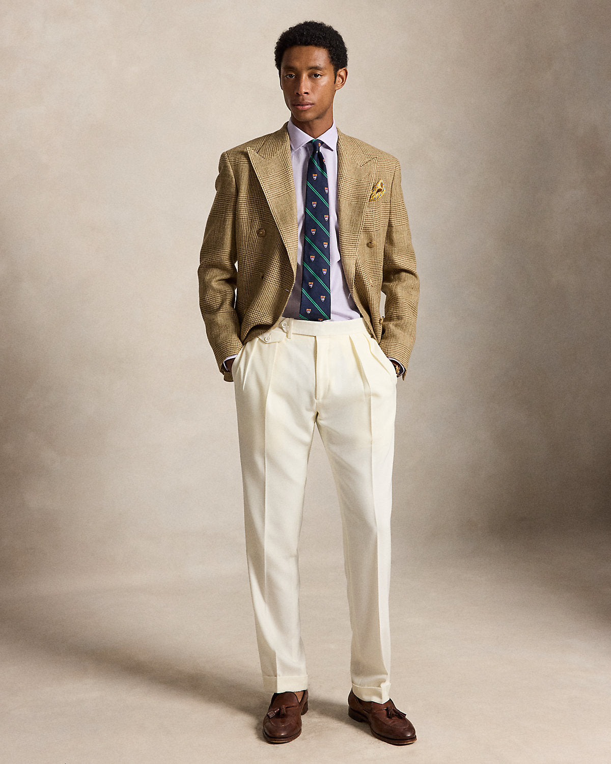 Custom Fit Plaid Poplin Shirt