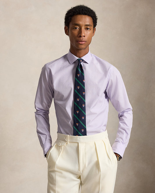 Custom Fit Plaid Poplin Shirt