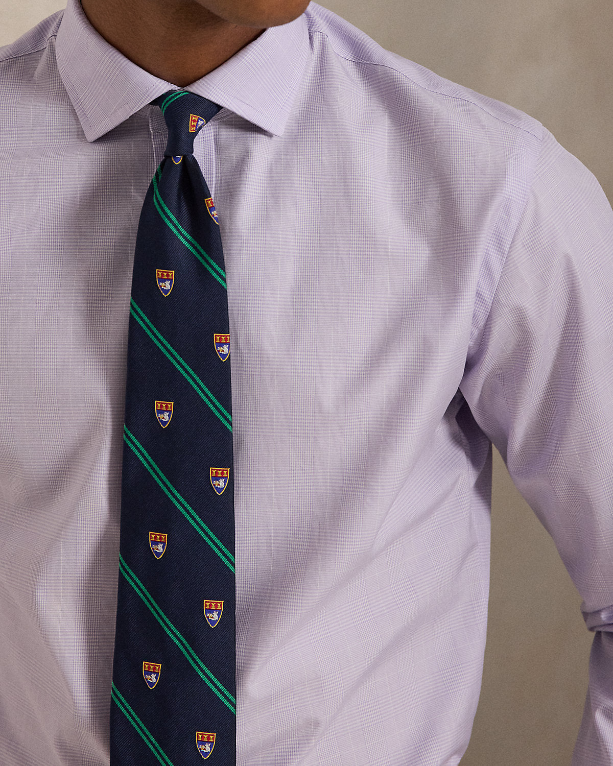 Custom Fit Plaid Poplin Shirt