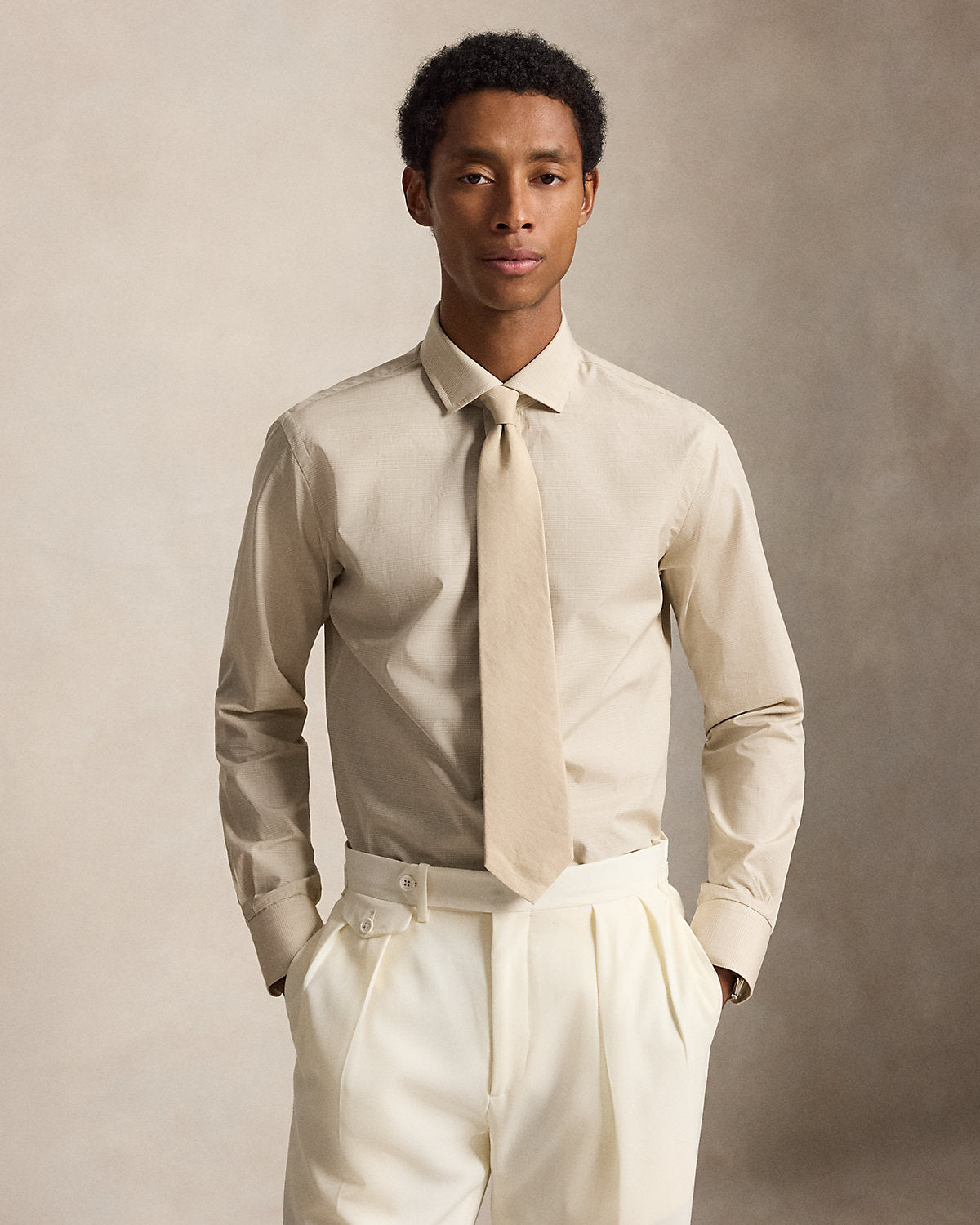 Custom Fit Plaid Poplin Shirt