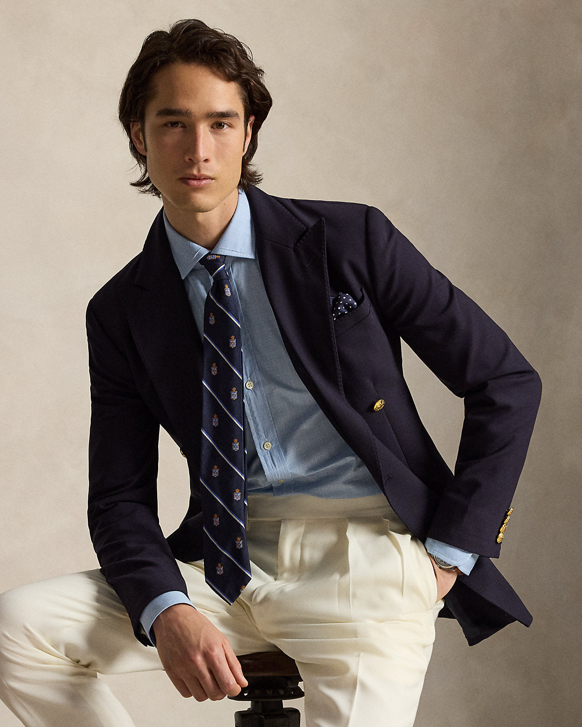 Custom Fit Plaid Poplin Shirt