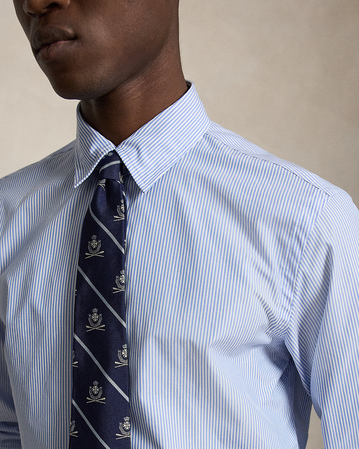 Custom Fit Striped Poplin Shirt