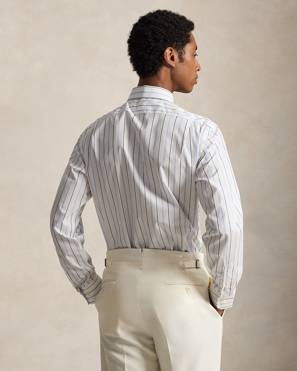 Custom Fit Striped Poplin Shirt