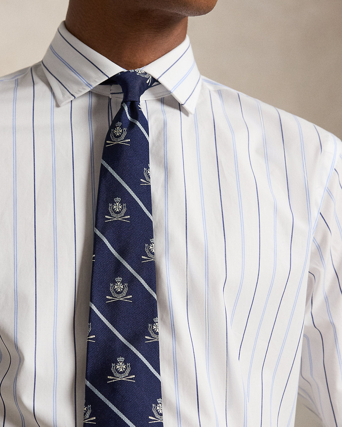 Custom Fit Striped Poplin Shirt