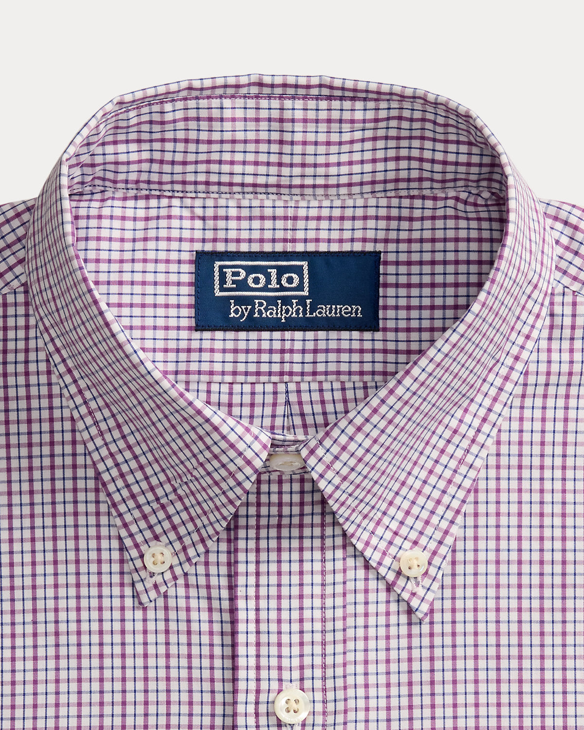 Custom Fit Checked Poplin Shirt