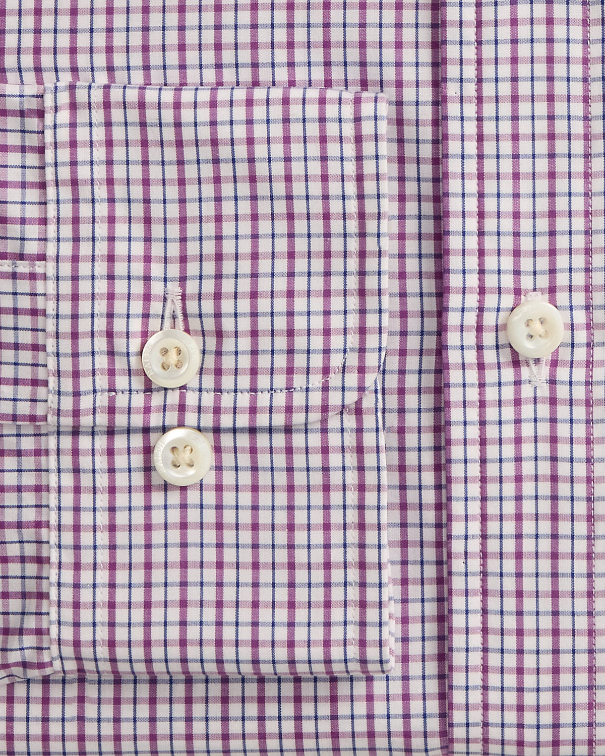 Custom Fit Checked Poplin Shirt