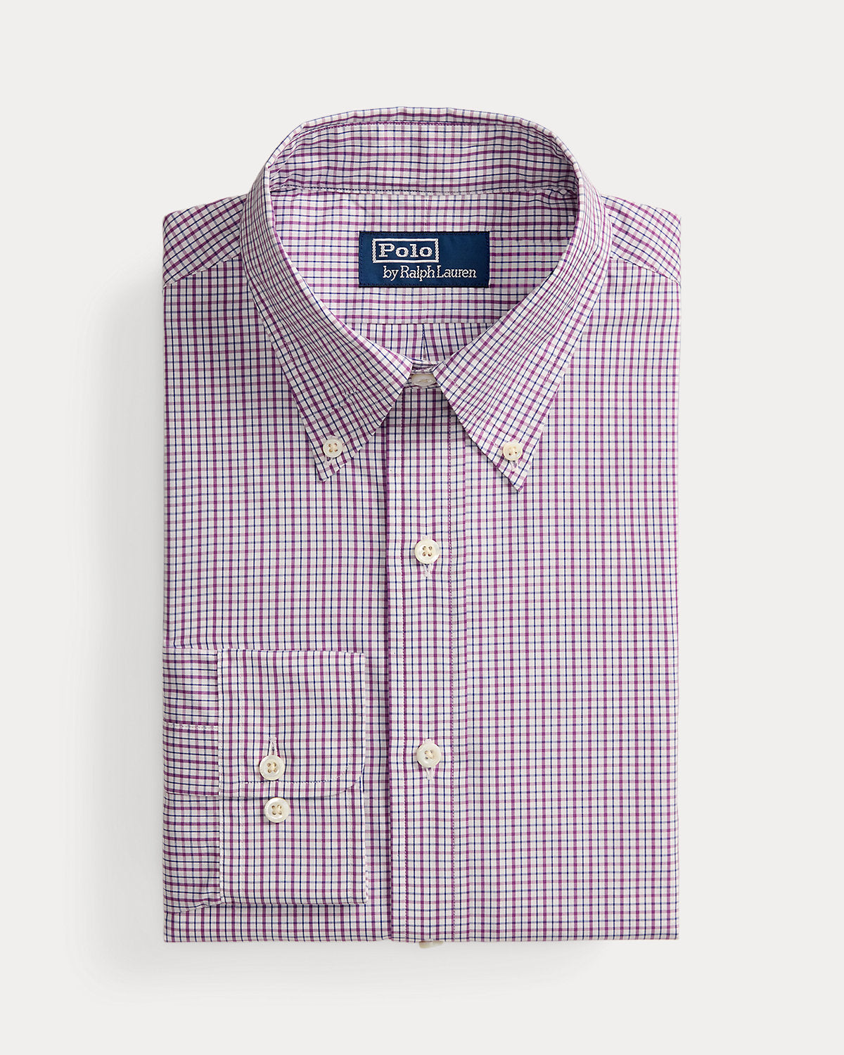 Custom Fit Checked Poplin Shirt