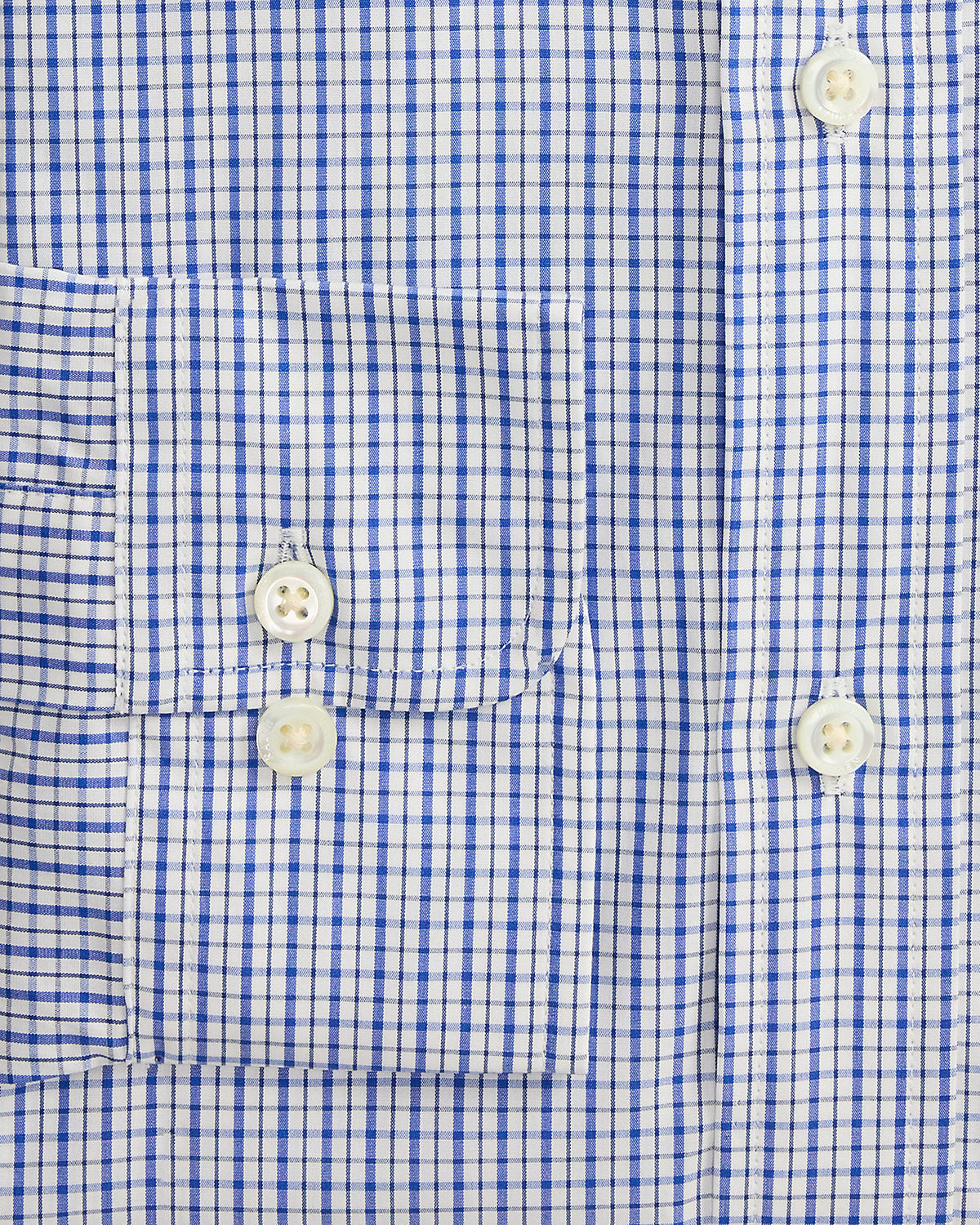 Custom Fit Checked Poplin Shirt