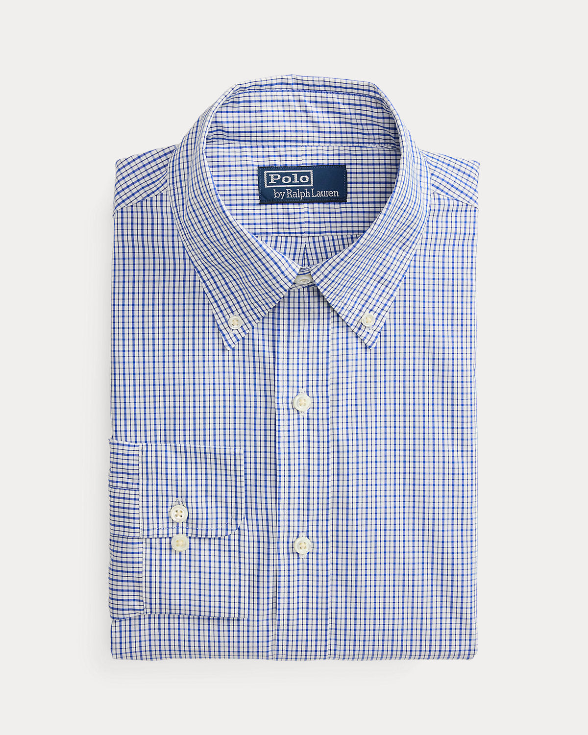 Custom Fit Checked Poplin Shirt