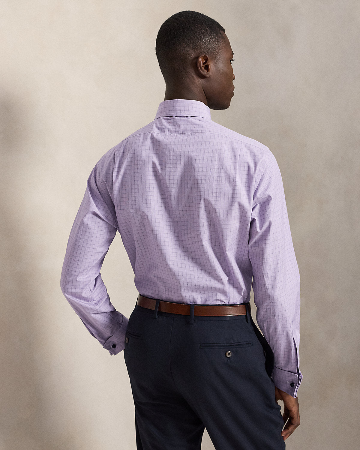 Custom Fit Plaid French Cuff Shirt