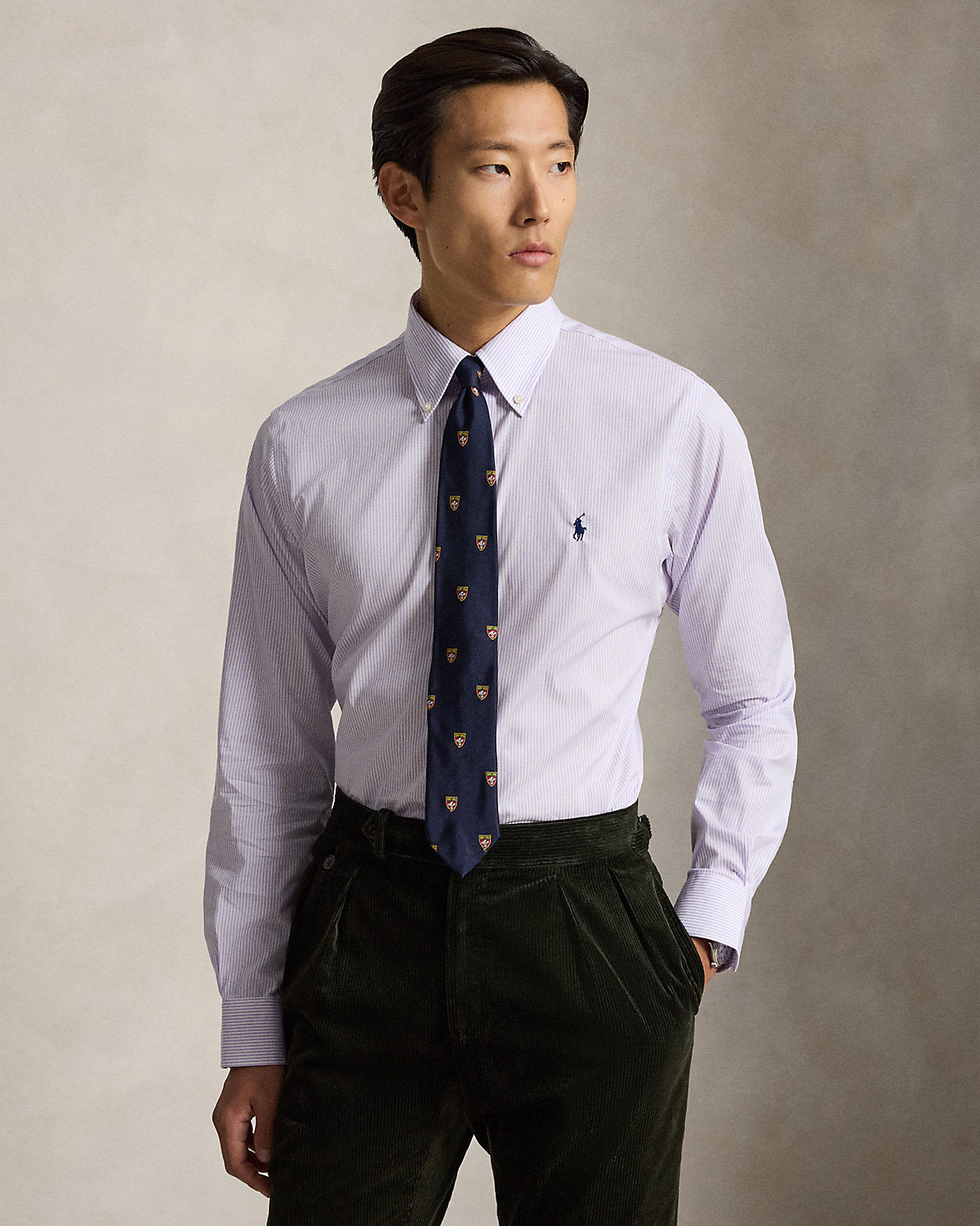 Custom Fit Striped Poplin Shirt