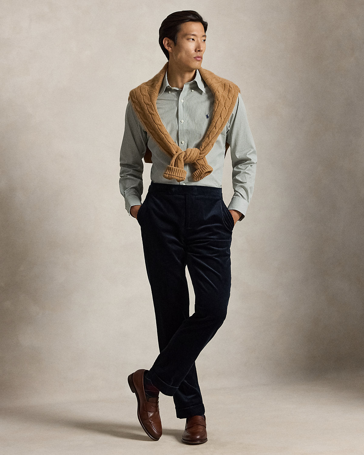 Custom Fit Striped Poplin Shirt