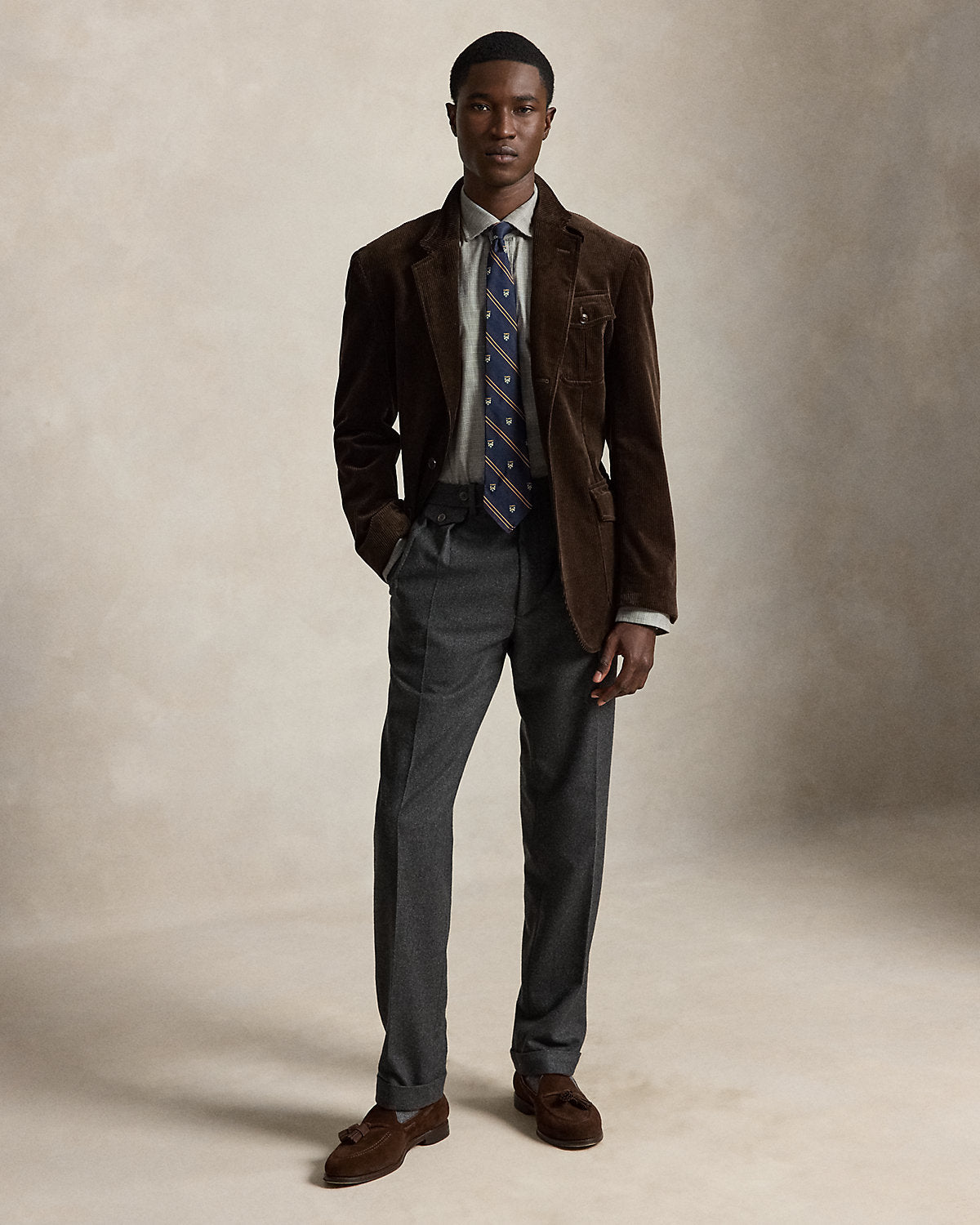 Custom Fit Plaid Twill Shirt
