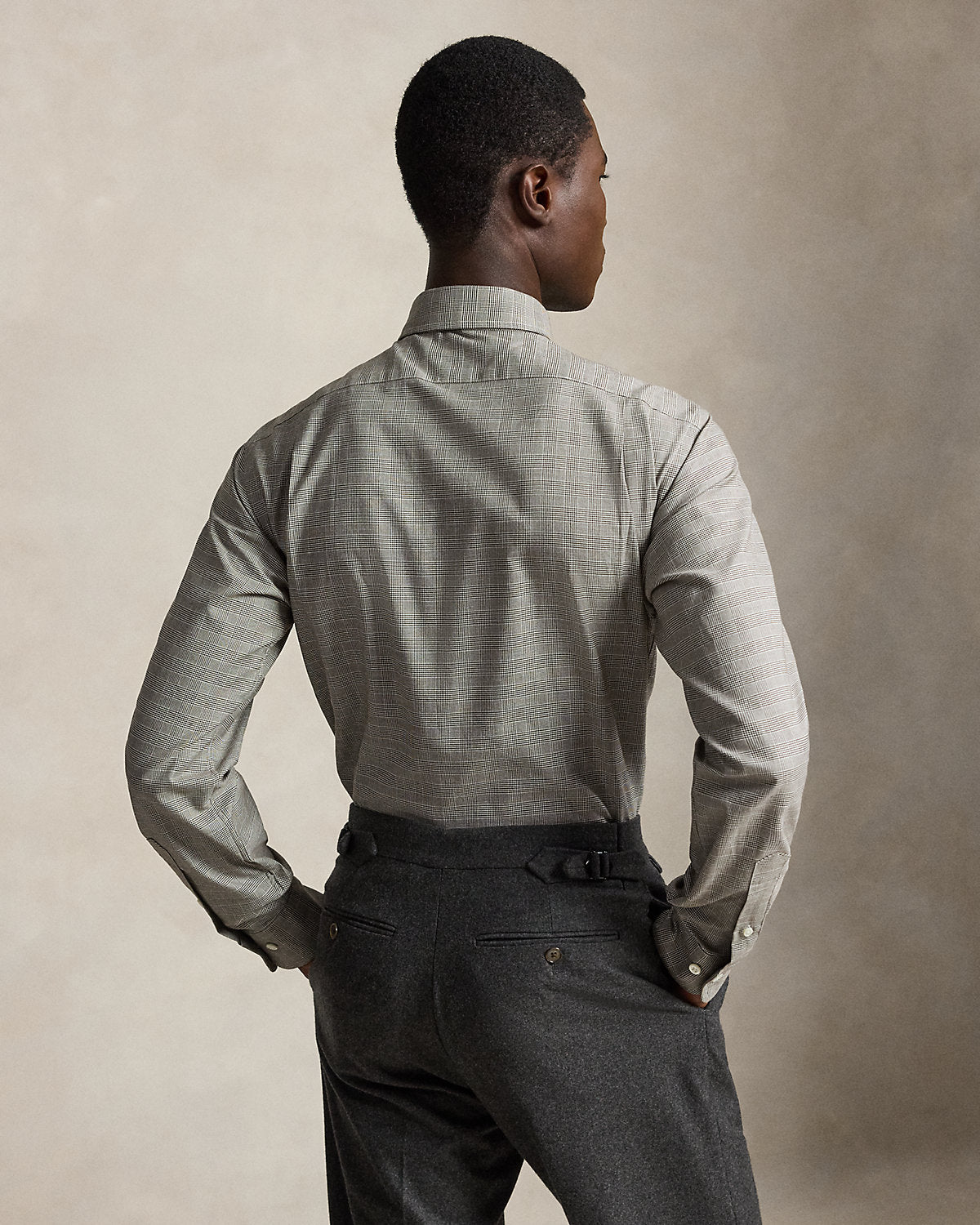 Custom Fit Plaid Twill Shirt