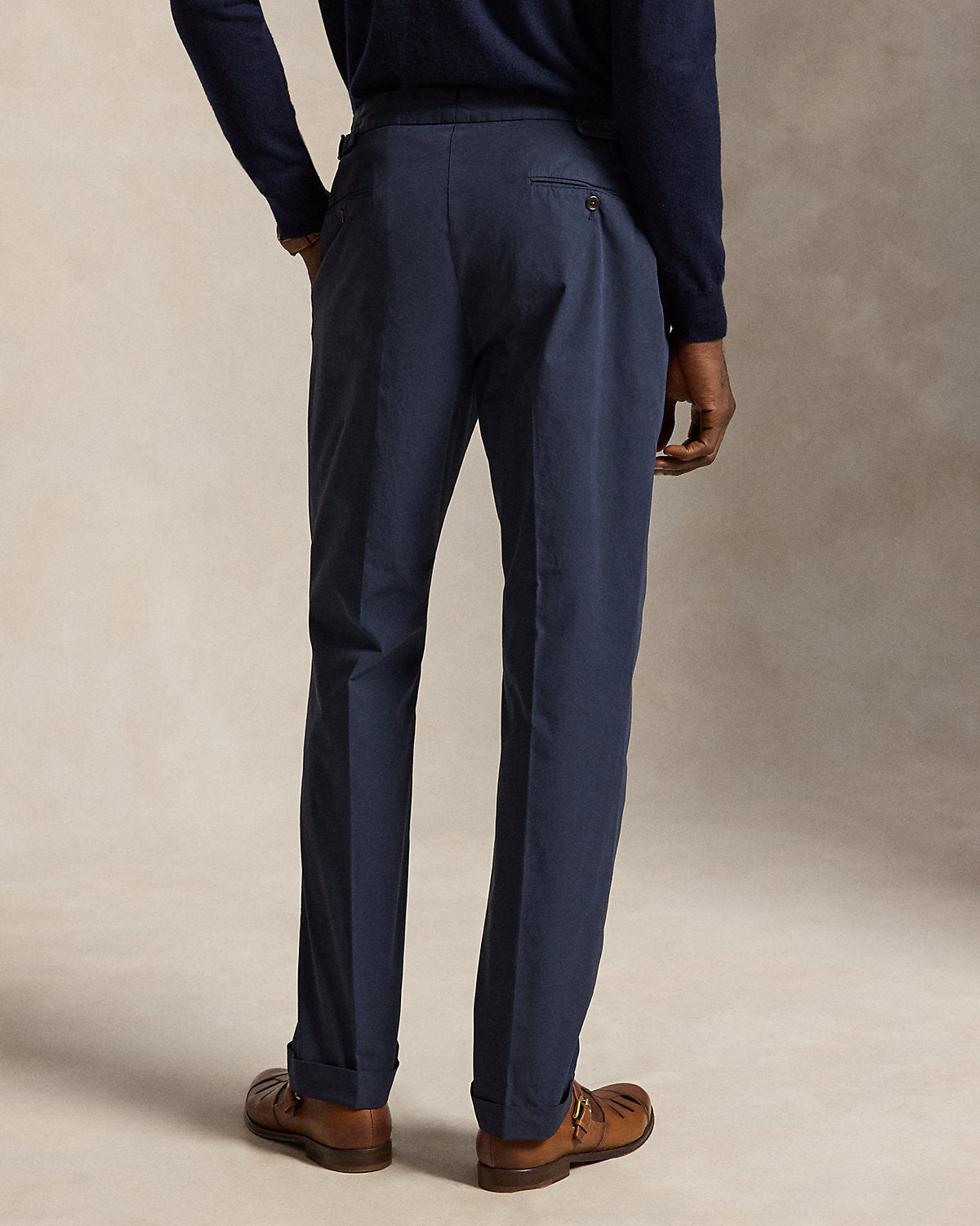 Pleated Poplin Suit Trouser