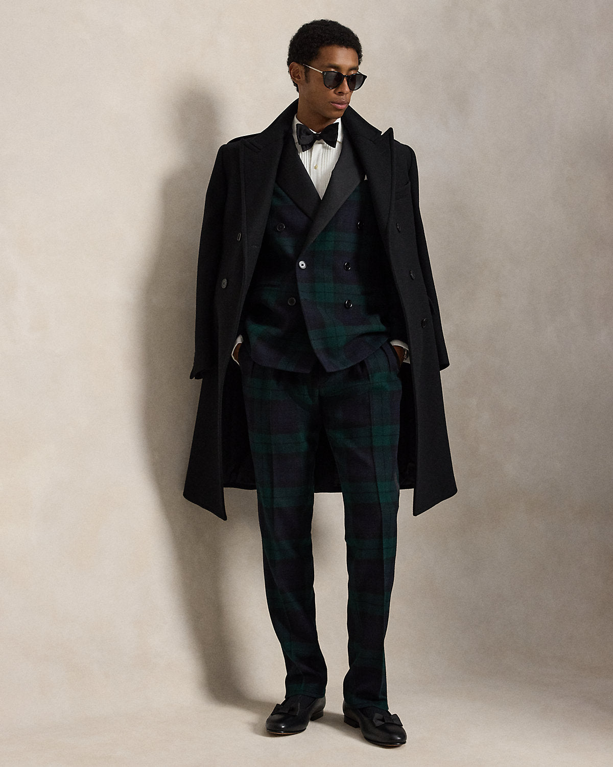 Plaid Tuxedo Trouser
