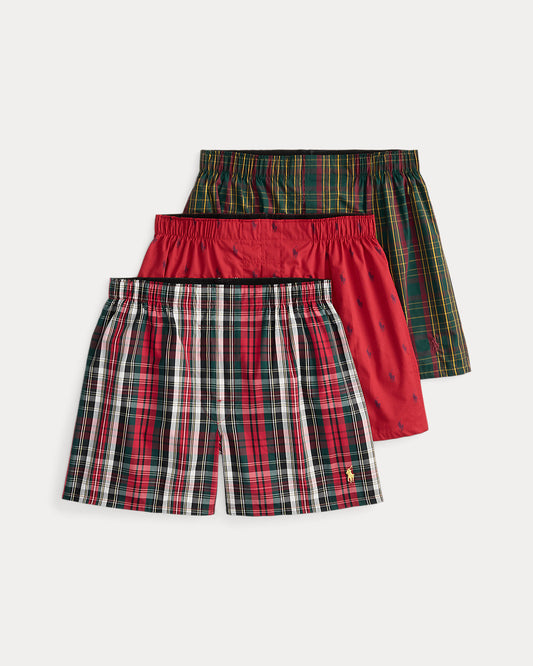 Classic Fit Woven Cotton Boxer 3-Pack
