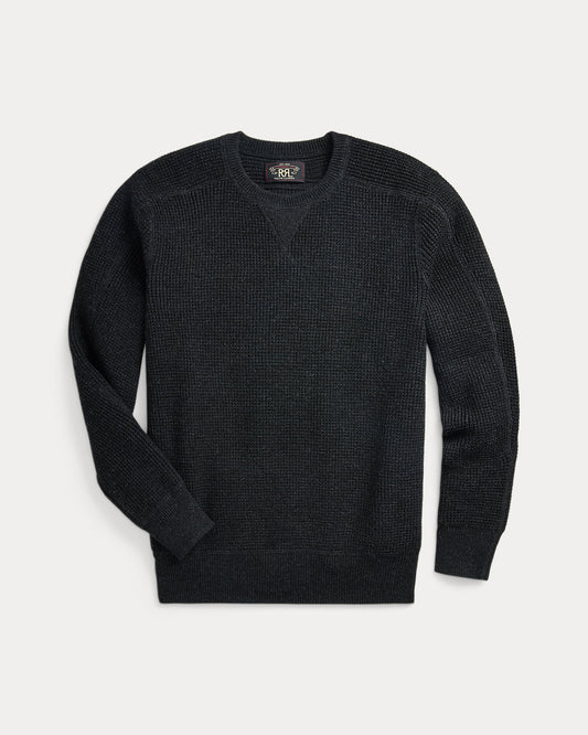 Waffle-Knit Cotton-Wool Sweater