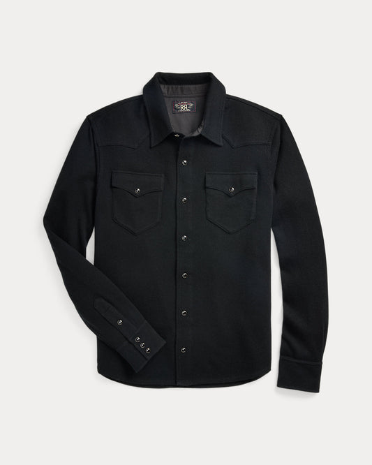 Wool-Cashmere Western Shirt Sweater