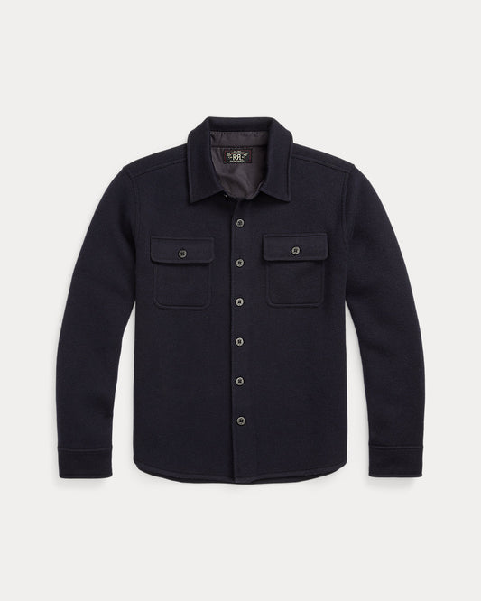 Birdseye Jacquard Wool Workshirt Sweater