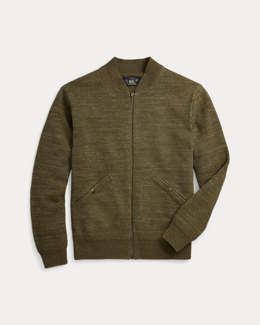 Cotton-Wool Full-Zip Sweater