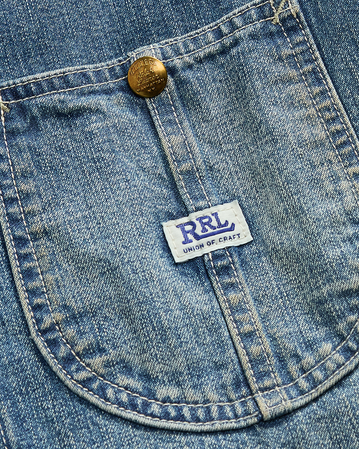 Corduroy-Collar Indigo Denim Jacket