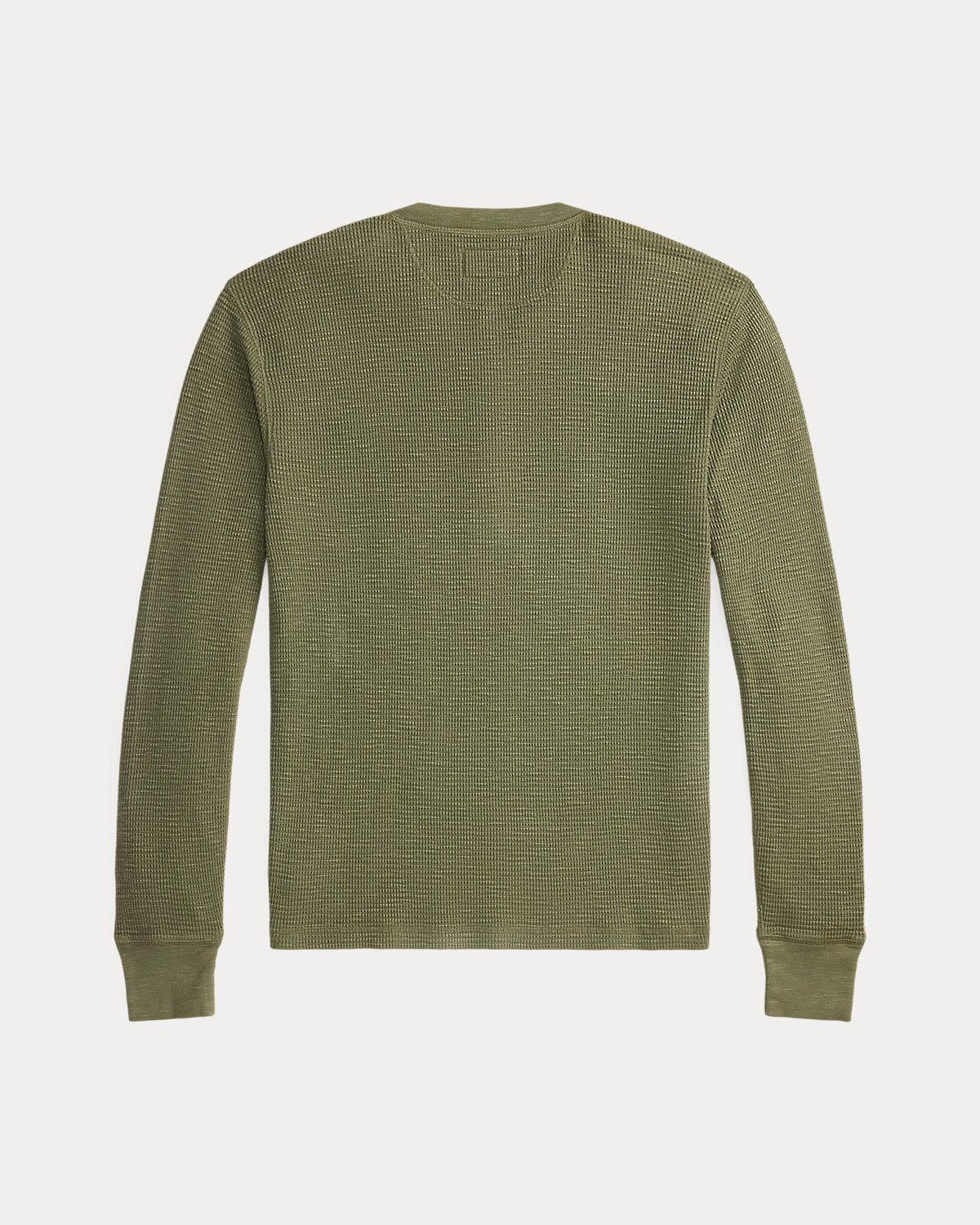 Men's Garment-Dyed Waffle-Knit Henley Shirt
