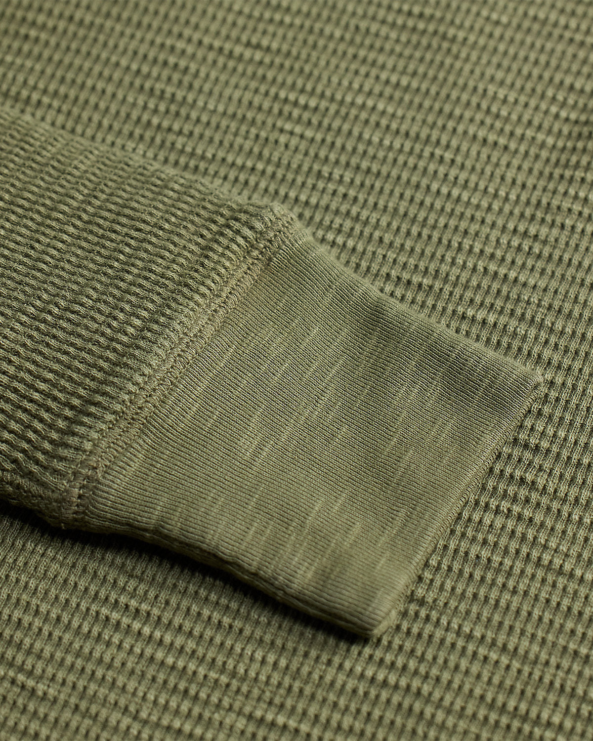Men's Garment-Dyed Waffle-Knit Henley Shirt