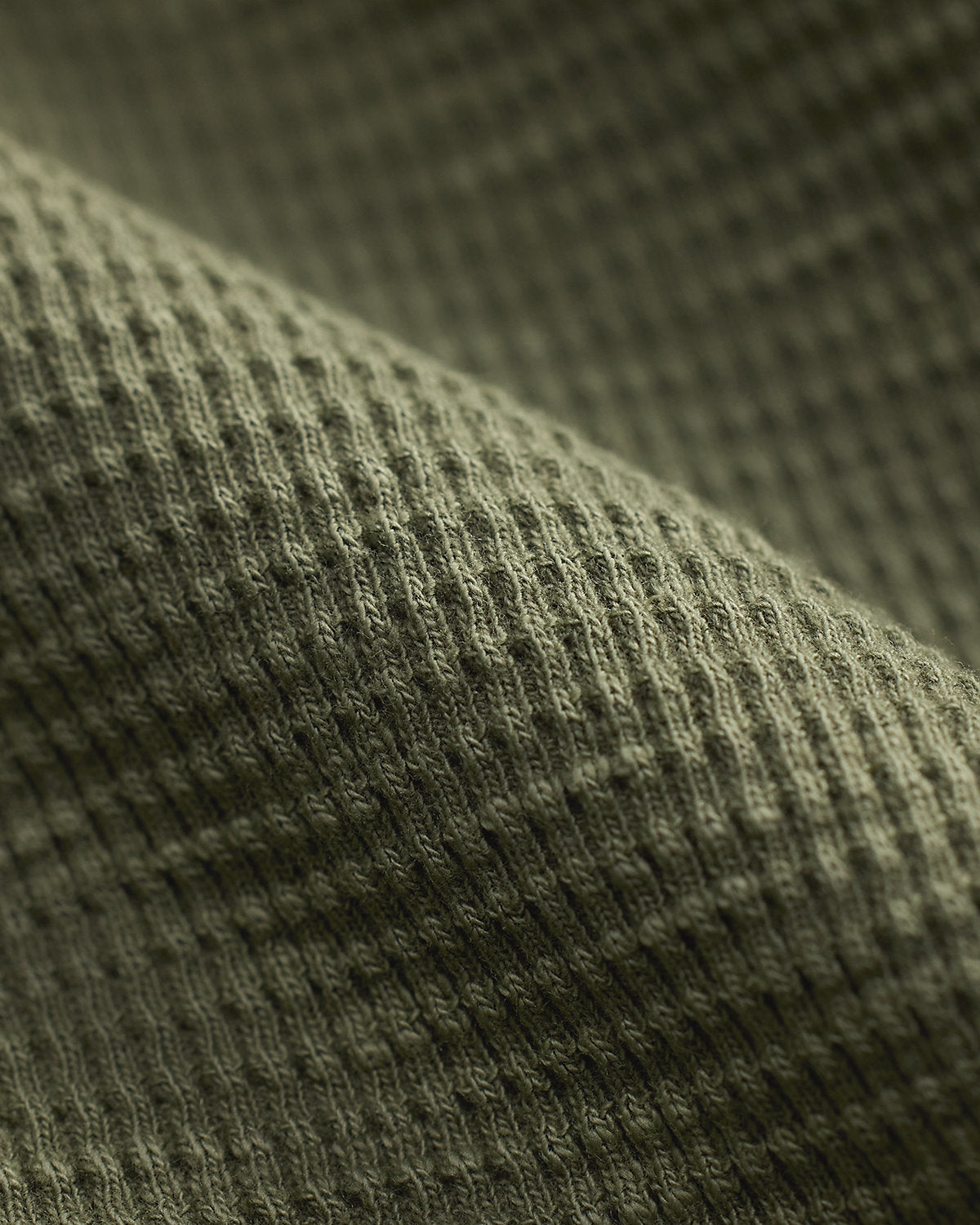 Men's Garment-Dyed Waffle-Knit Henley Shirt