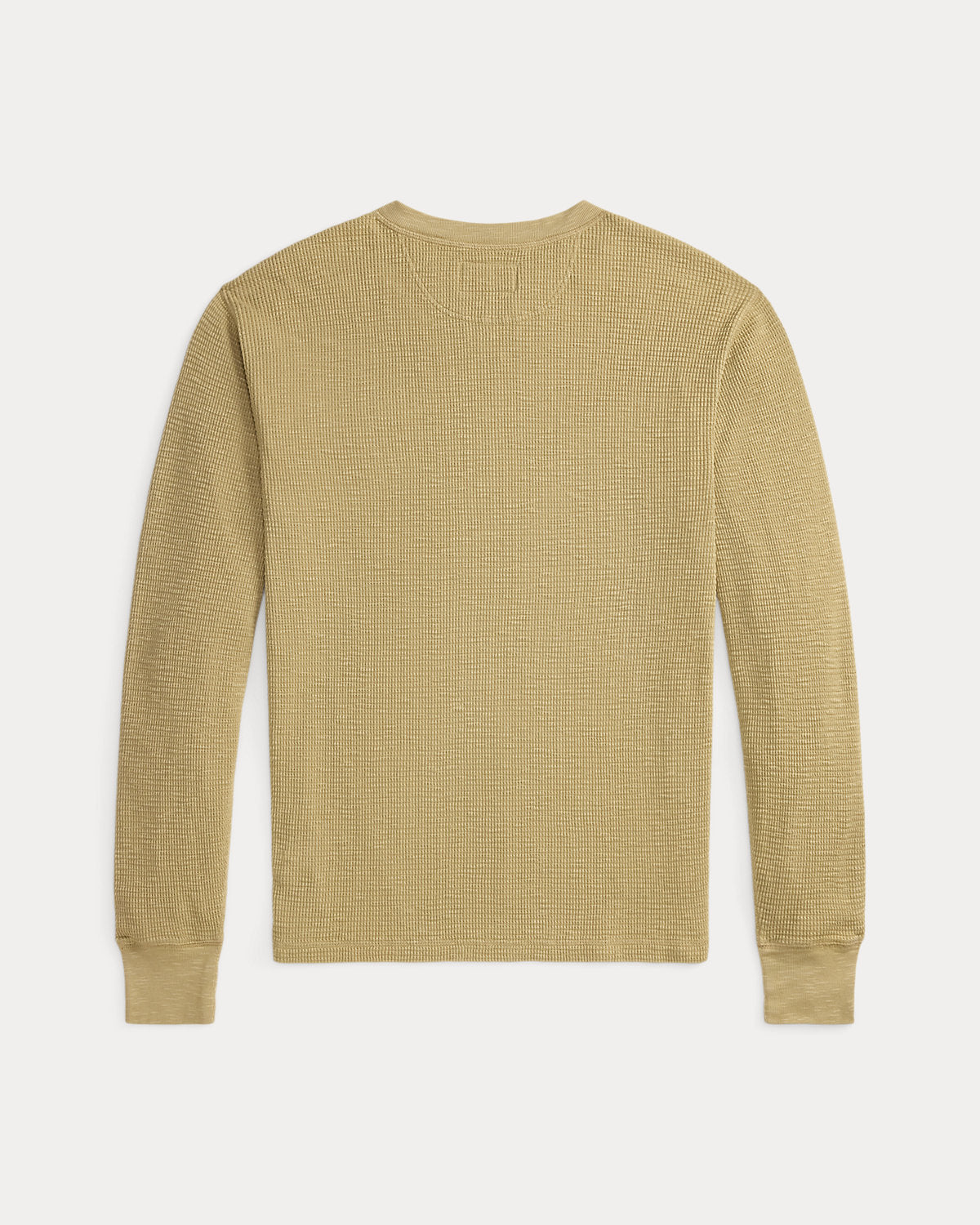Men's Garment-Dyed Waffle-Knit Henley Shirt