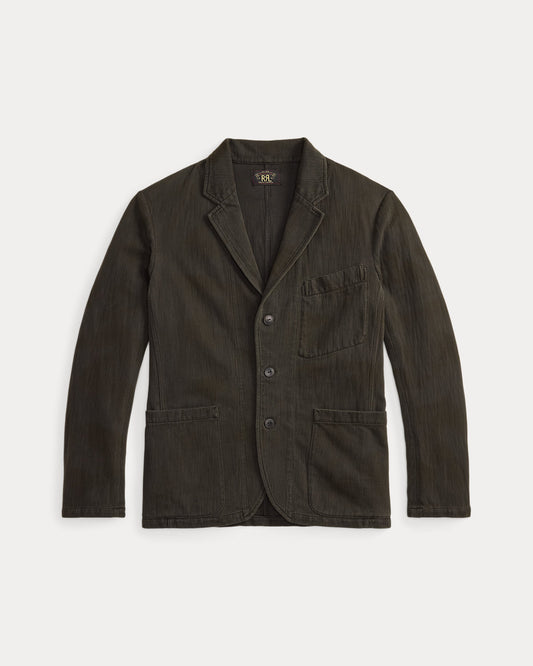 Knit Herringbone Twill Blazer