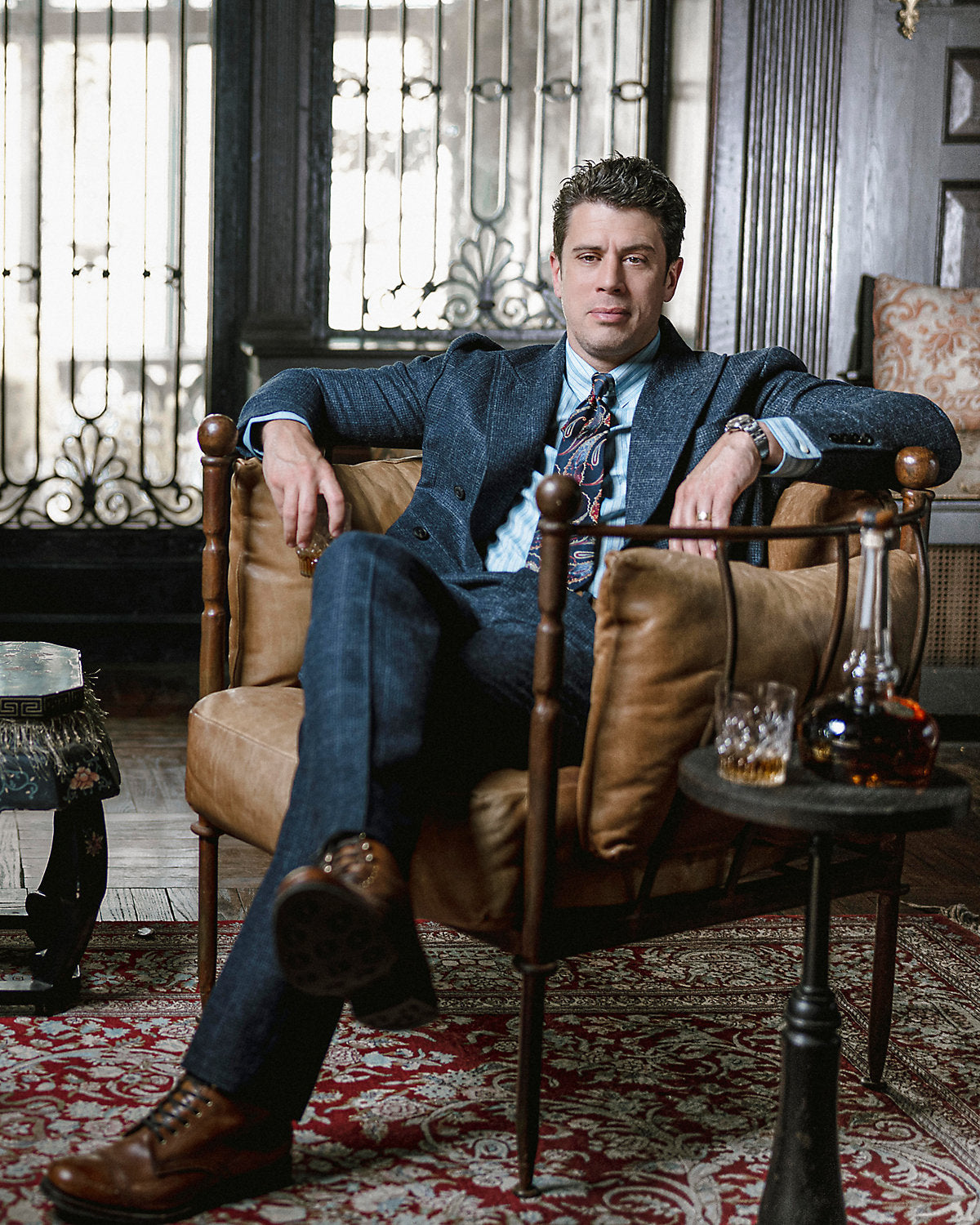 Unconstructed Windowpane Sport Coat