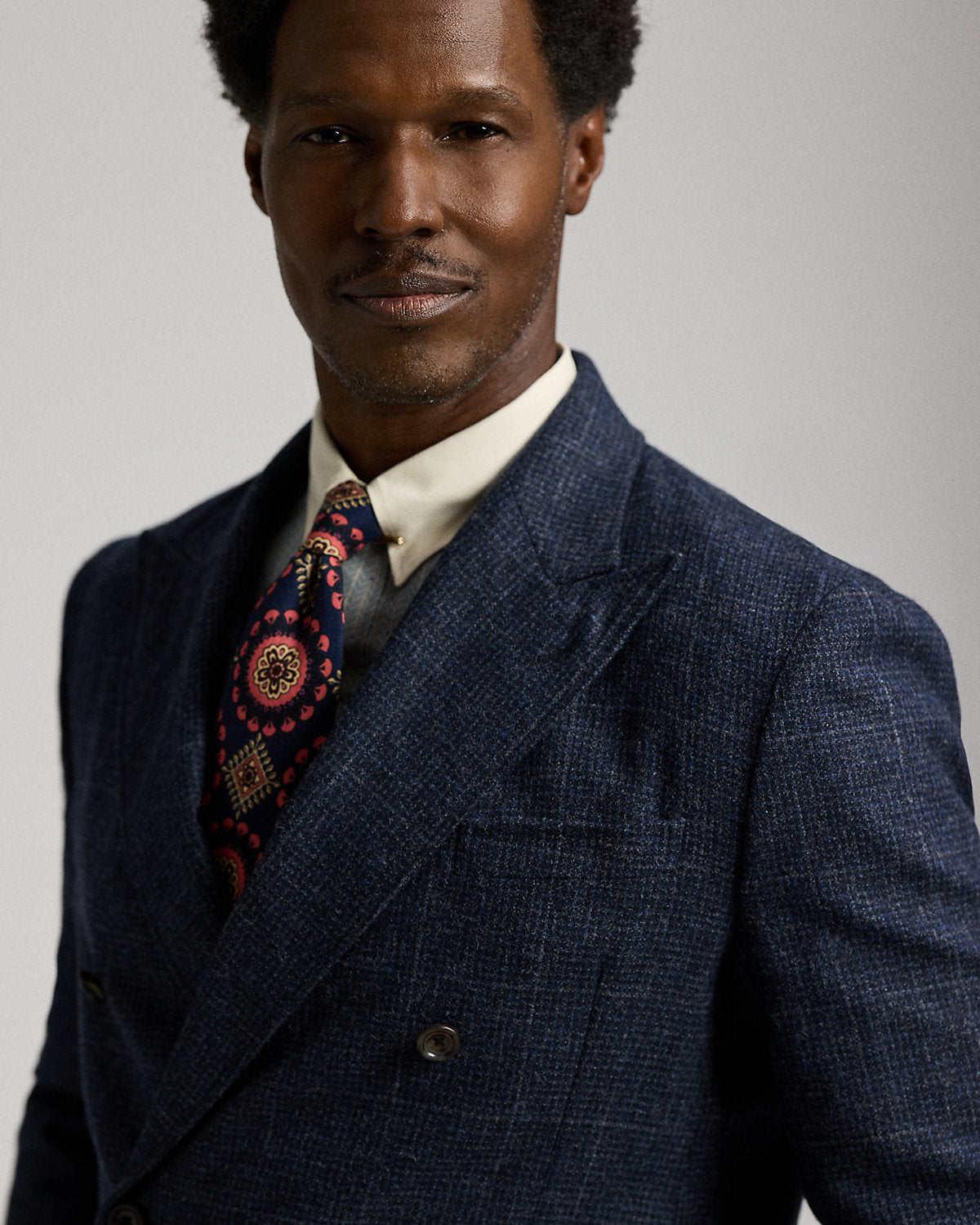 Unconstructed Windowpane Sport Coat