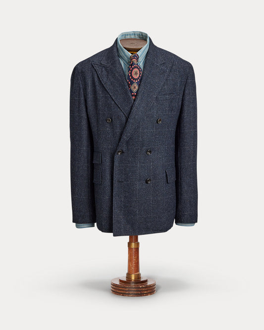 Unconstructed Windowpane Sport Coat