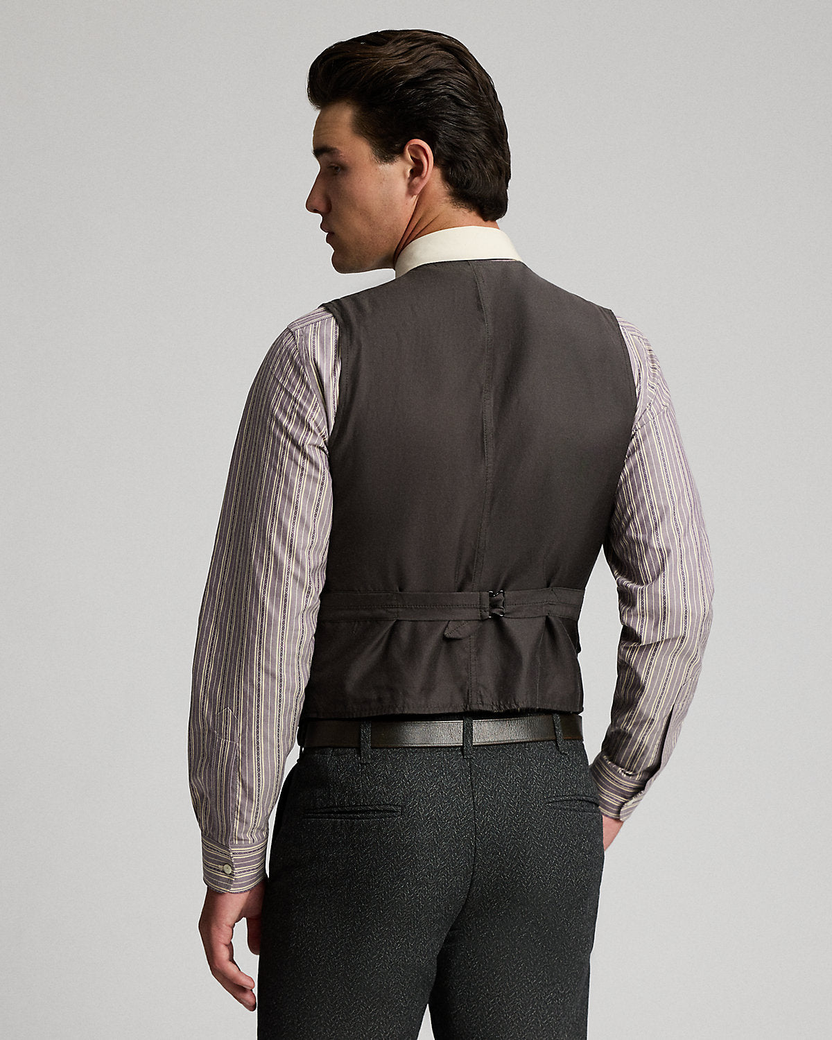 Wool-Cotton Herringbone Vest
