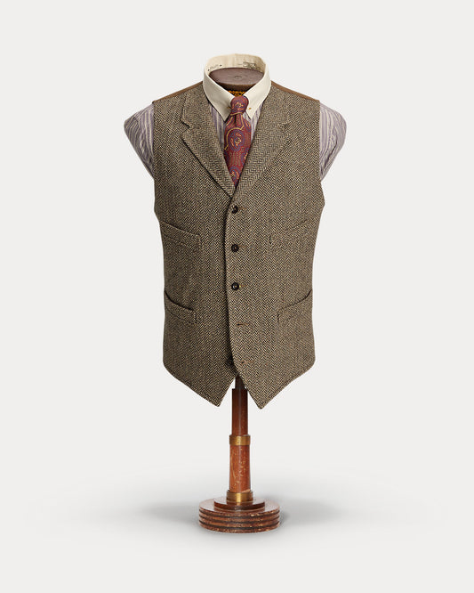 Wool-Blend Herringbone Vest