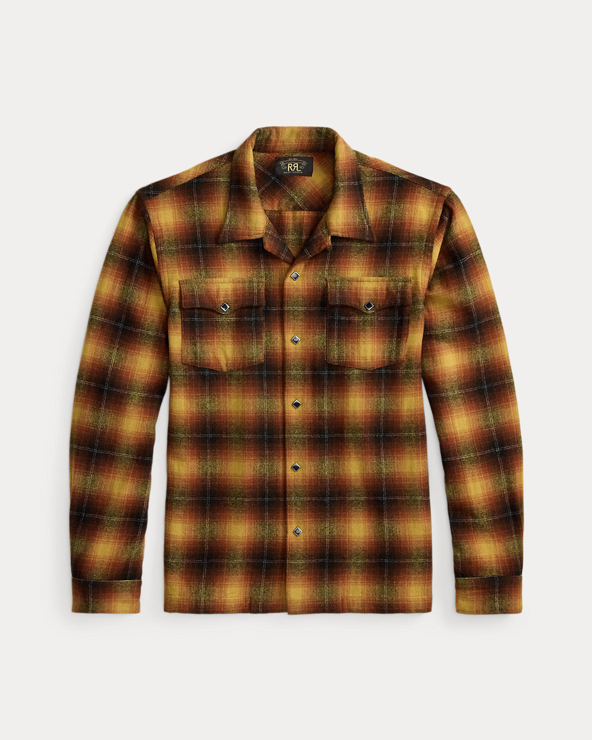 Plaid Wool-Blend Camp Shirt