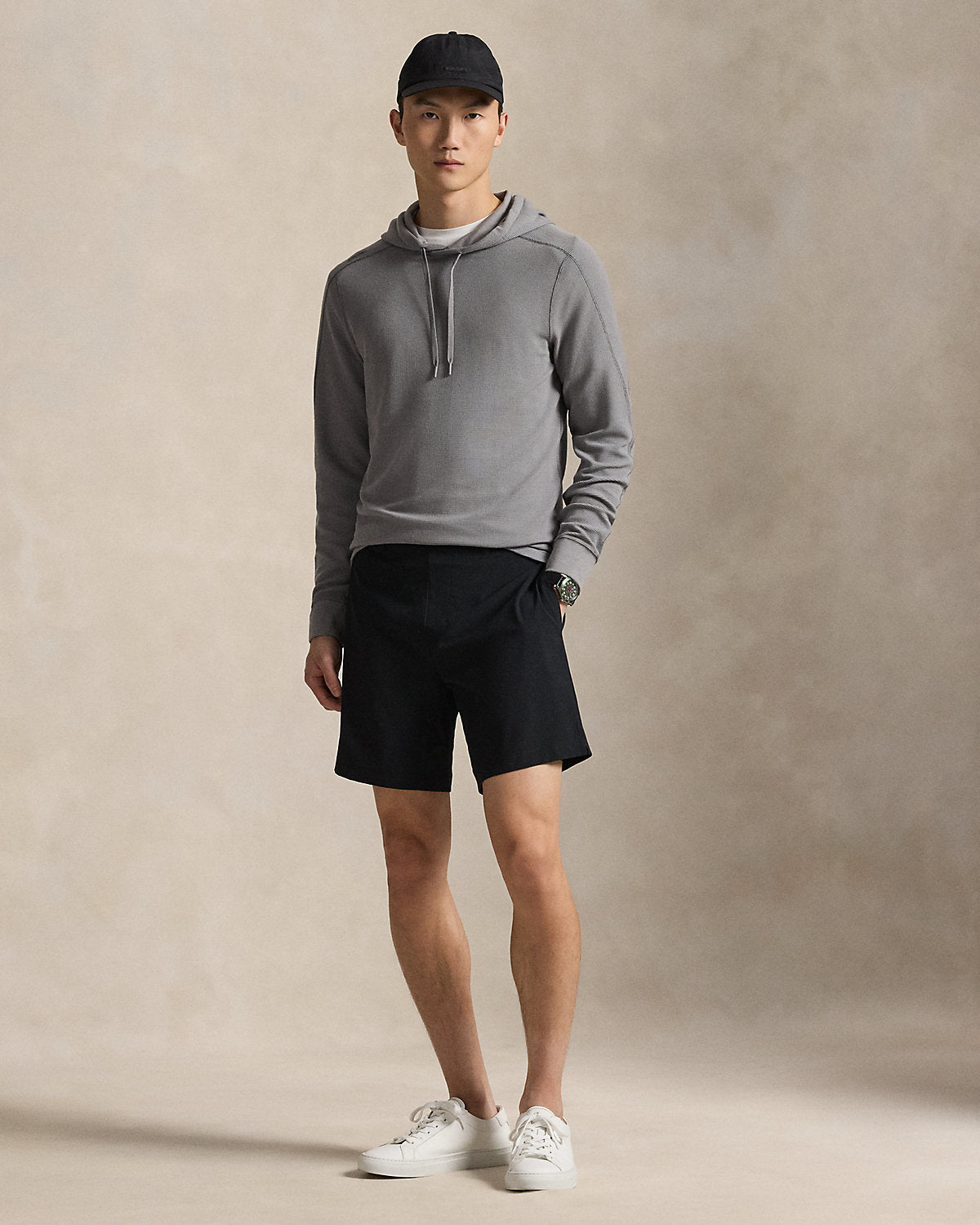 Performance Waffle-Knit Hoodie