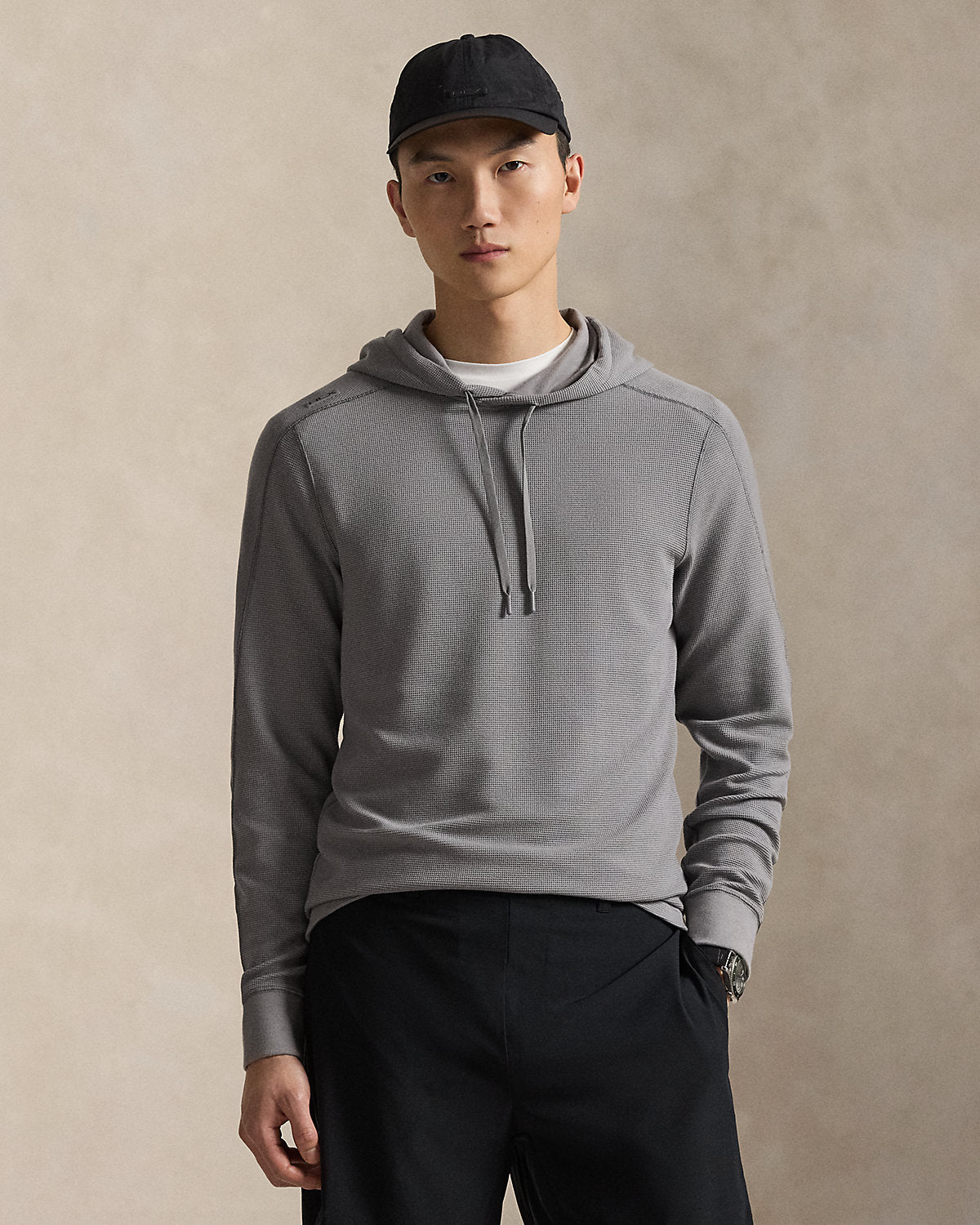 Performance Waffle-Knit Hoodie