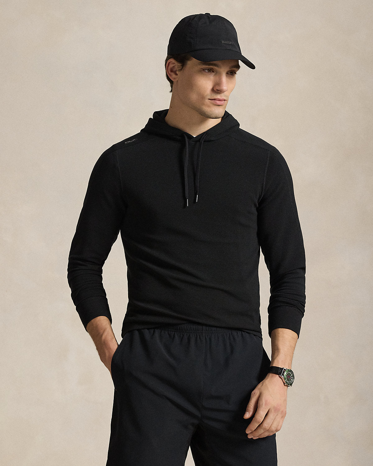 Performance Waffle-Knit Hoodie