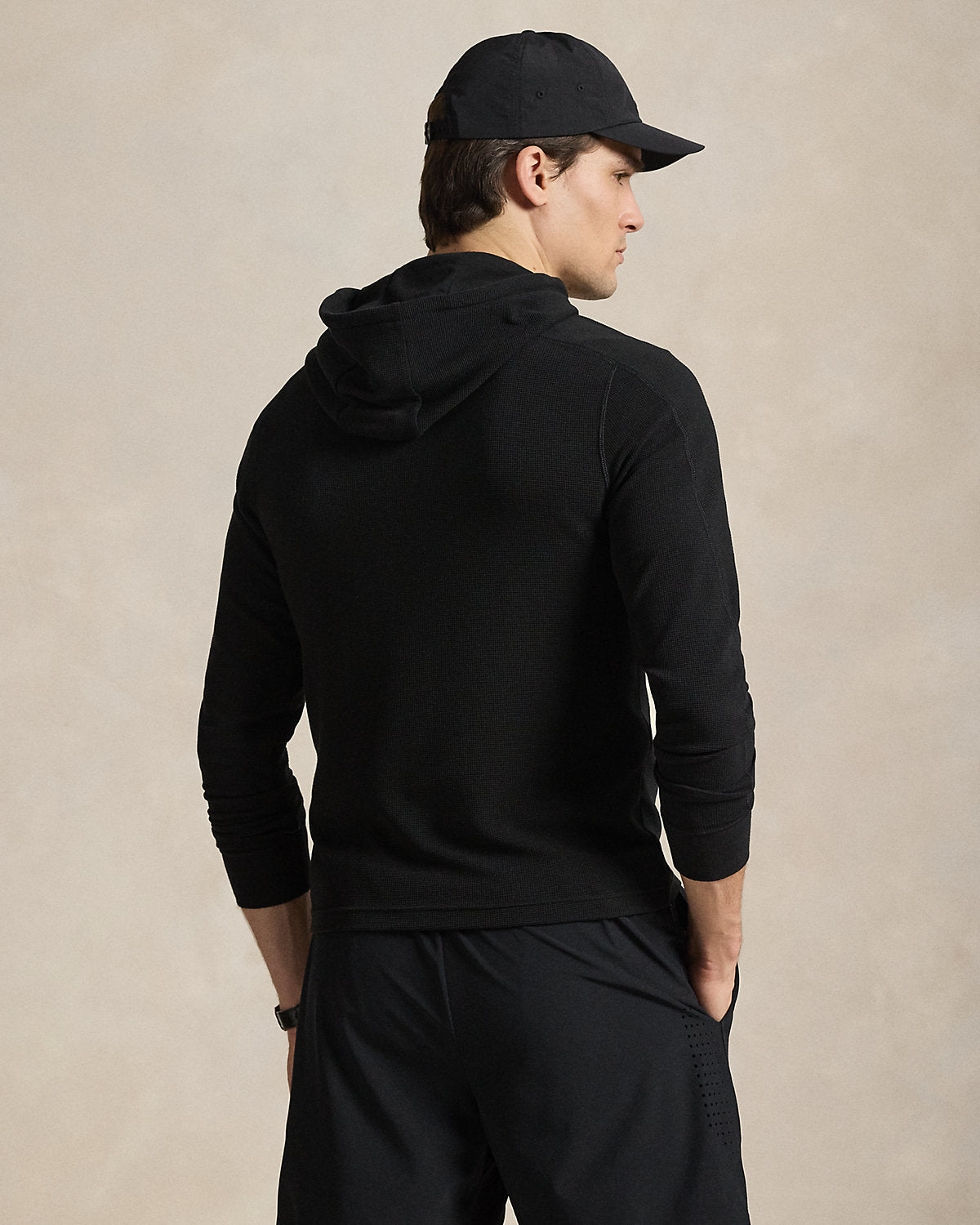 Performance Waffle-Knit Hoodie