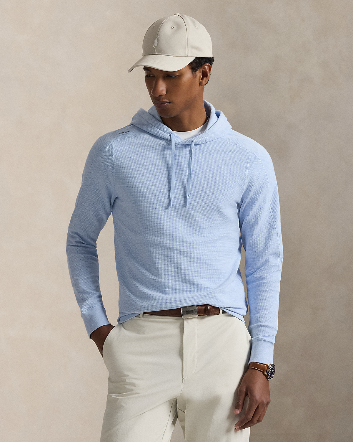 Performance Waffle-Knit Hoodie